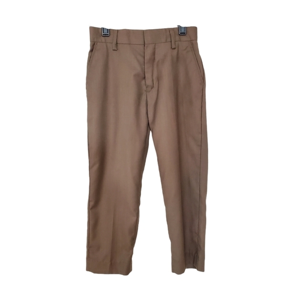 Vittorino Toddler Brown Flat Front Dress Pants - Picture 1 of 8